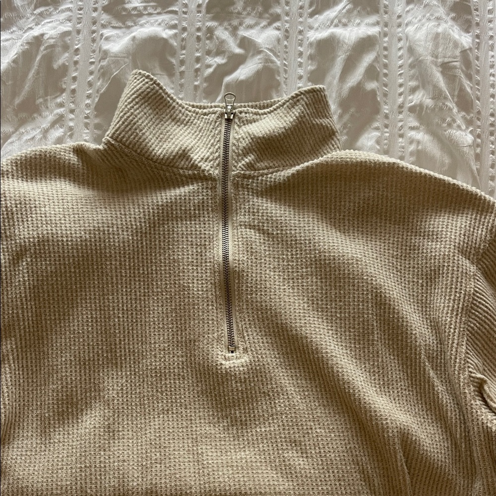 Beige Ribbed Knit Lounge Set - Picture 3 of 6